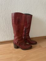 Bottes en cuir rouge vintage pointure 36