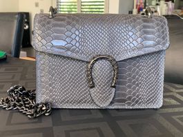 Sac en cuir gris anthracite