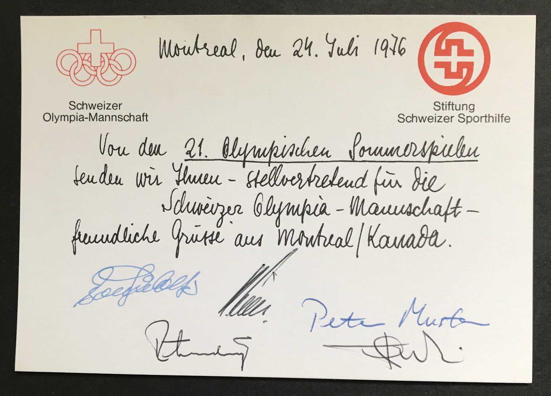 Autographes: OLYMPIA 1976 – D'occasion à Ostermundigen par crazy-horse-1840