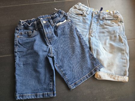 Sommer-Set: 2x Jeans Shorts, Gr.128