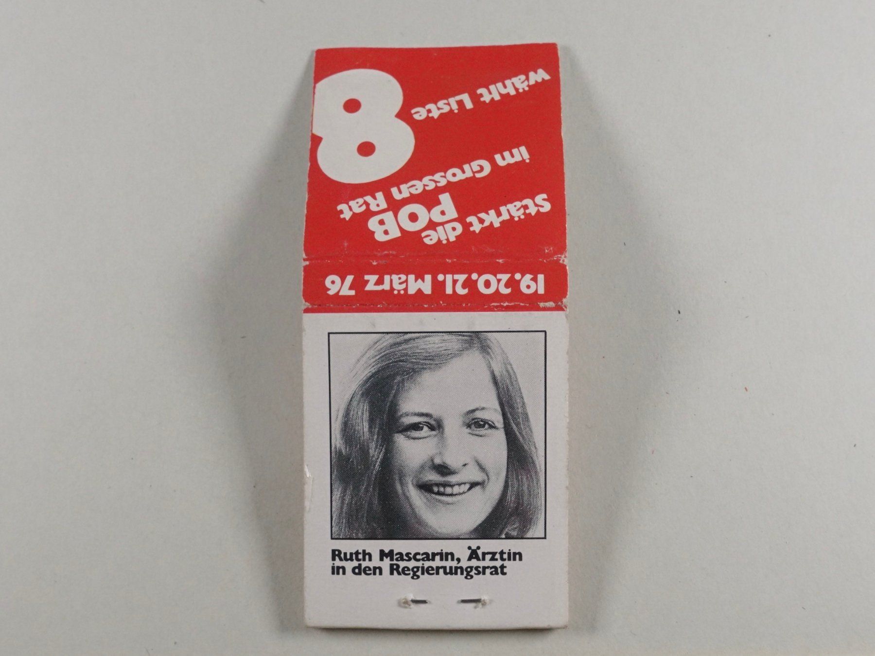 Basel, POB, Wahlen, Ruth Mascarin, alte Zündhölzer, 1976 (Gebraucht) in ...