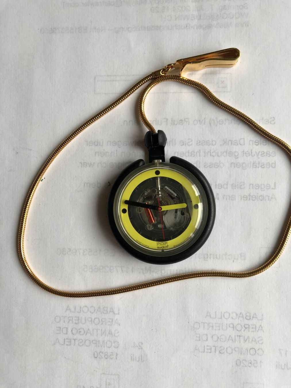 Swatch Orologi: Swatch POCKET-POP Uhren-Kette – Nuovo (secondo la descrizione) da Biel/Bienne venduto da winnertaco 2