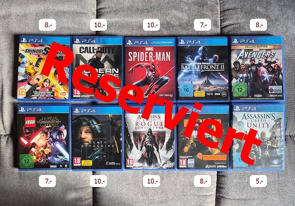 Jeux: PS4 Spiele | ab CHF 5.- – D'occasion à Basel par trici_.a