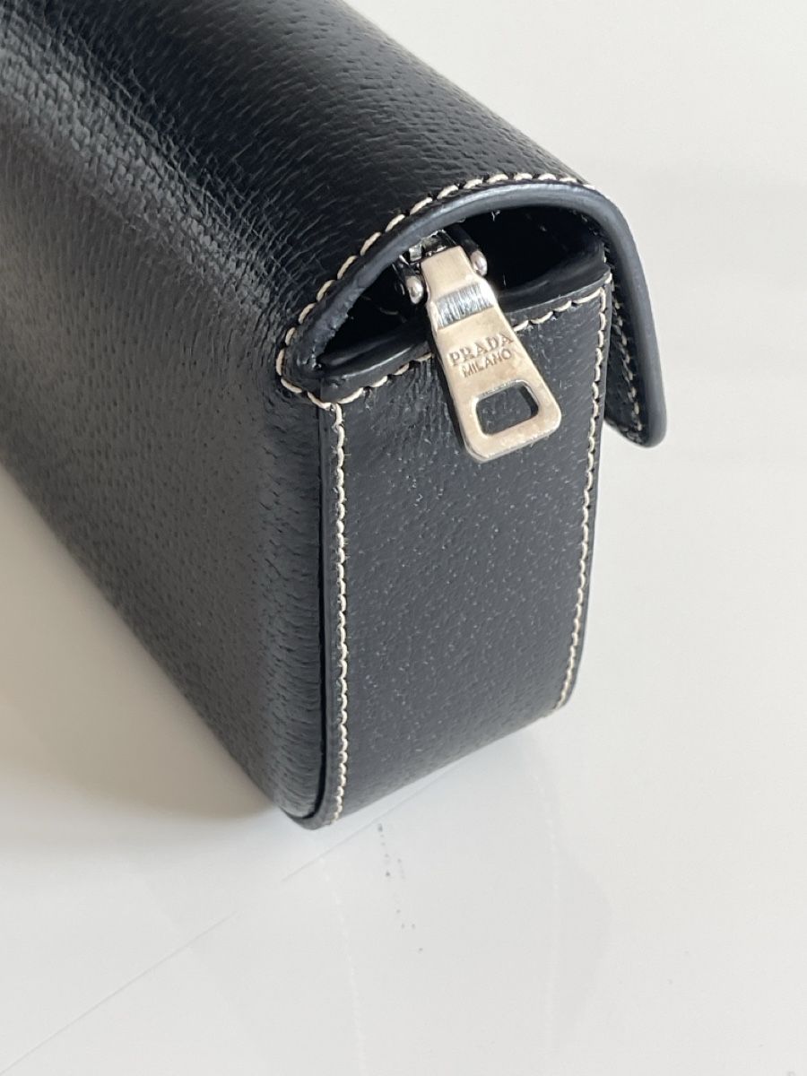 Prada Borse: PRADA Cinghiale Mini Flap Clutch / Tasche Black – Nuovo (secondo la descrizione) da Zürich venduto da Recode.Fashion 7