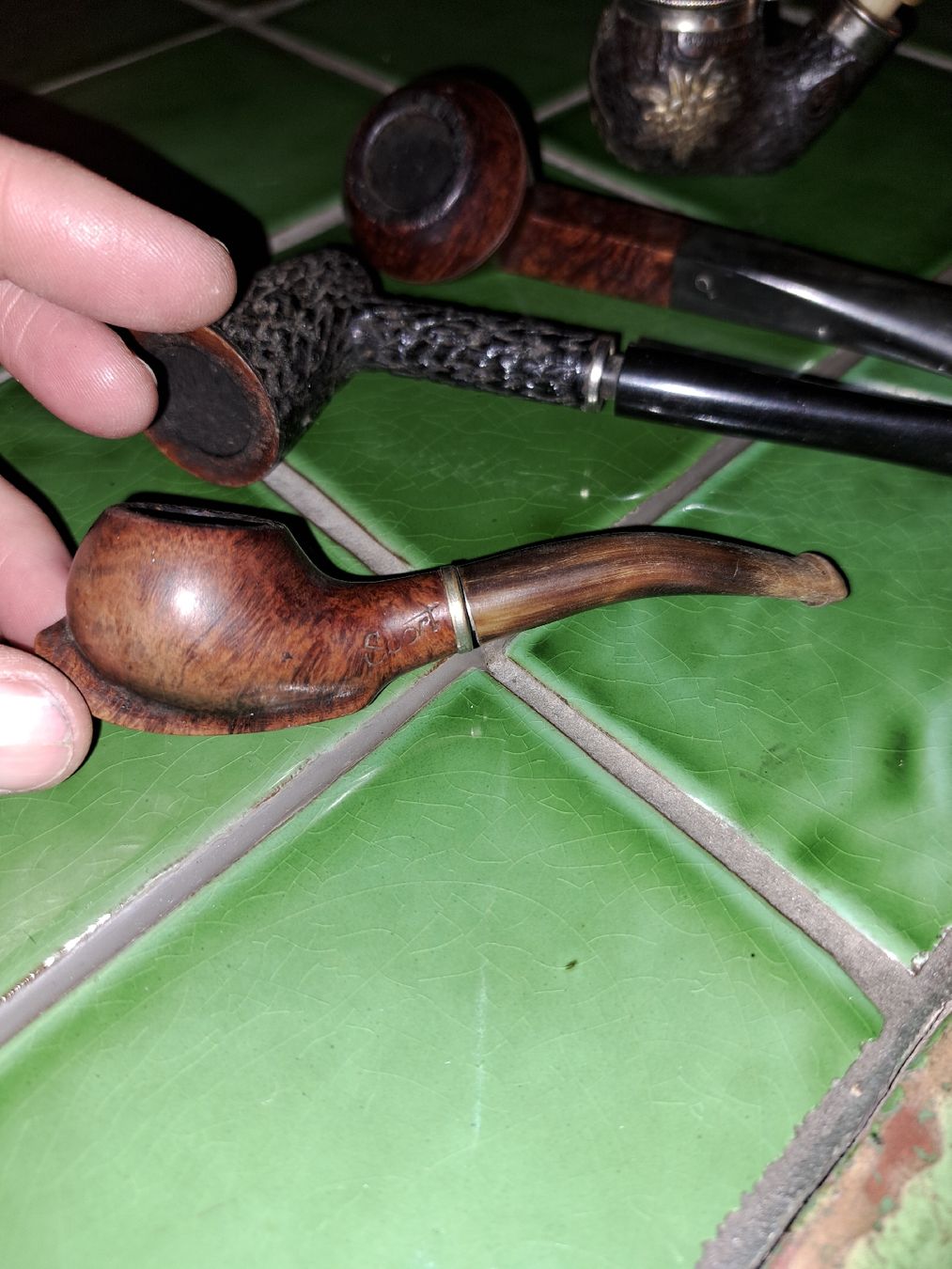 Pipe & Accessori: Antike Pfeifen-Sammlung, 4 Stück,  – Usato da Kölliken venduto da Upcycling-by-Mc-TAM 1