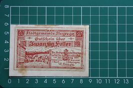 currency voucher austria steyregg 20 heller 1920