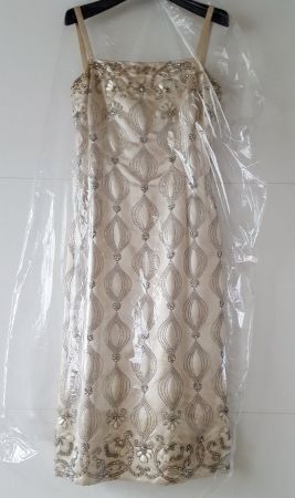 Vintage Abendkleid mit Strass + opulente Stickereien edel!