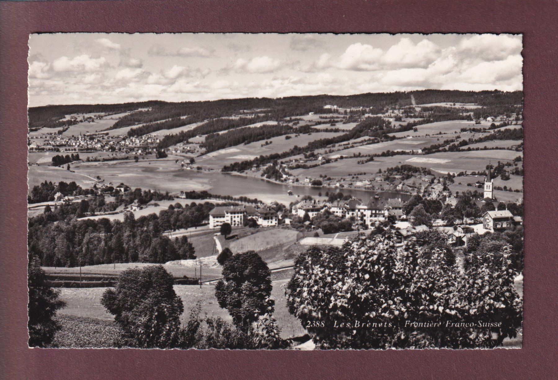Cartoline postali: LES BRENETS - Frontière – Usato da Pully venduto da nicecards