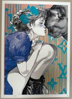 Death: Girl & Cat Love, POP Art, signiert 7/100