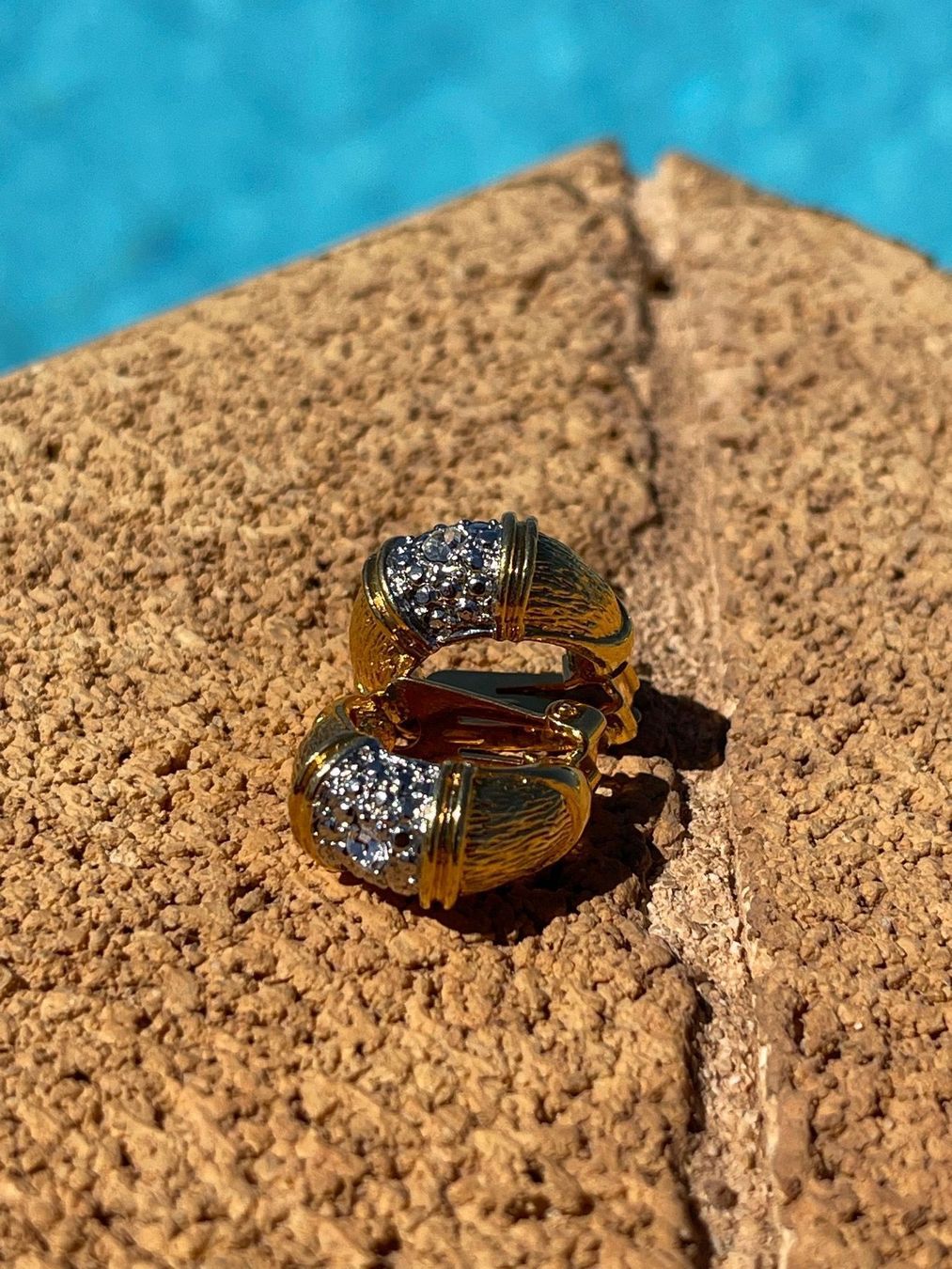 Orecchini pendenti & Orecchini a lobo: Wunderschöne Vintage Ohrringe Clips mit gold Plating – Usato da Winkel venduto da Luxtime 2