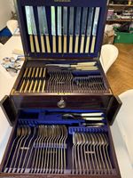 Versilbertes Besteck, 12 Personen,Kassette,Top Zustand!