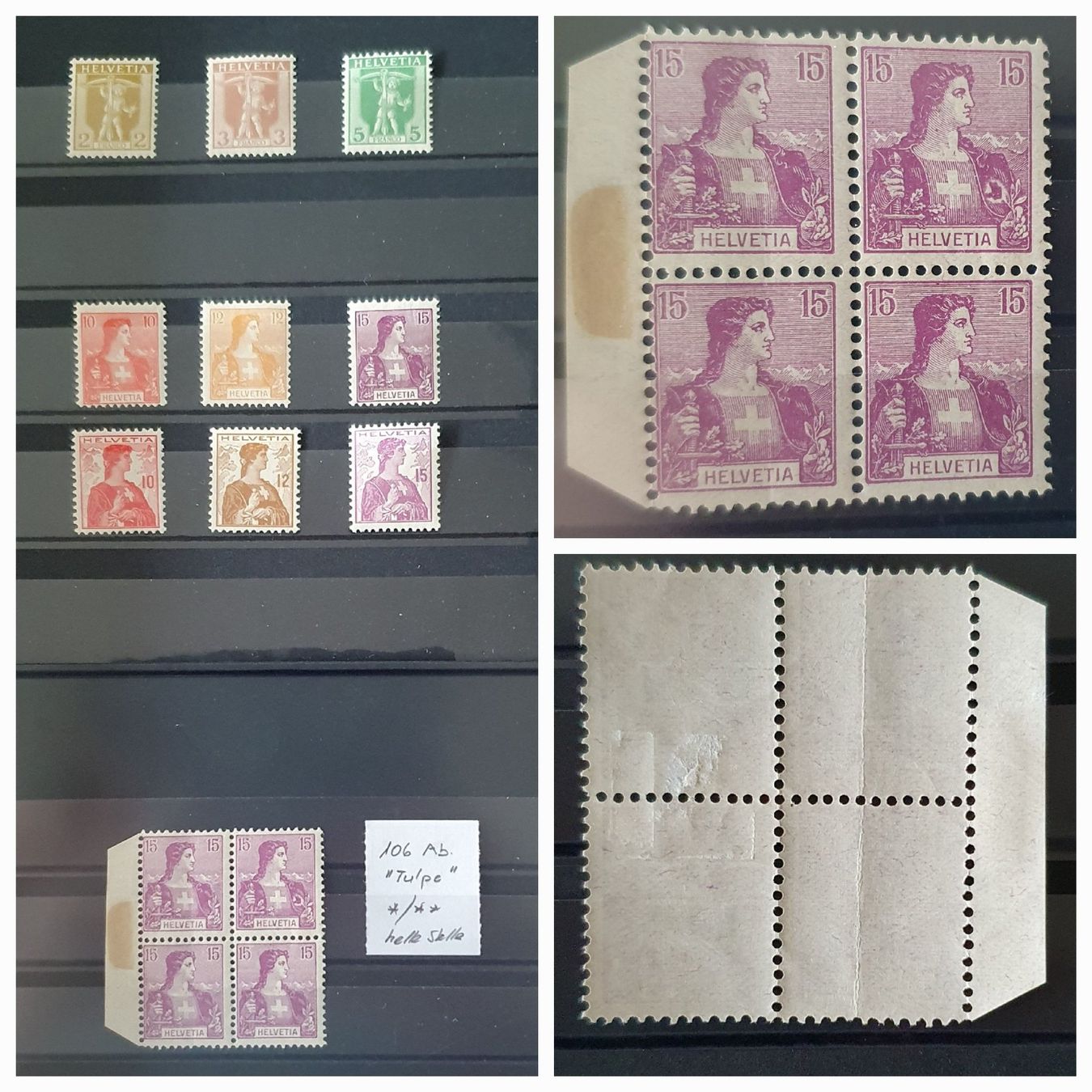 Tutti i francobolli: Sammlung Schweiz 1907 - 1997 Postfrisch – Usato da Kreuzlingen venduto da Rschweiz1