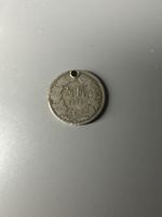 1/2 Franken 1875 mit Loch guter Zustand