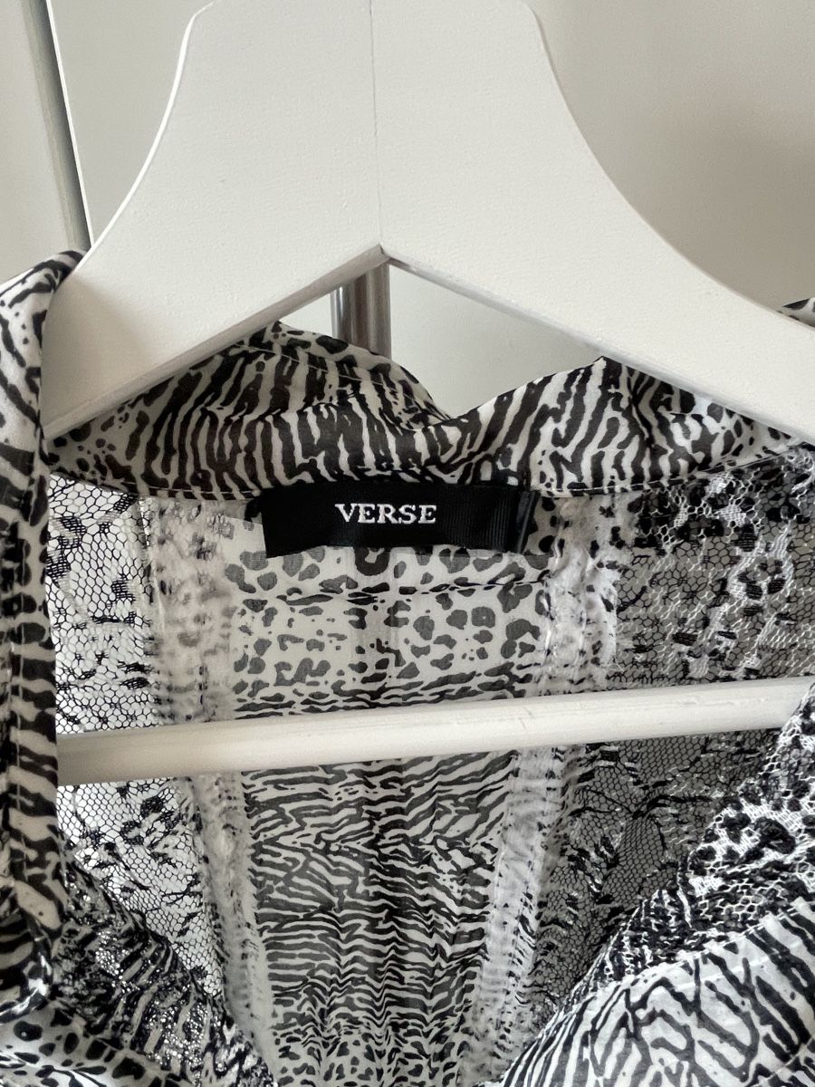 Camicette: vintage Leo Bluse schwarz/weiss – Usato da Biberstein venduto da koempossible 1