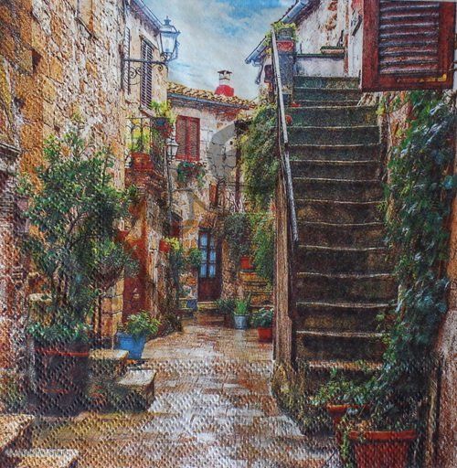 Tovaglioli: Serviette courtyard (1028) 2Stk. – Nuovo (secondo la descrizione) da Schlatt TG venduto da kreativ-atelier