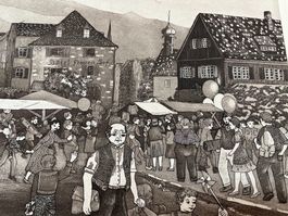 Lilly Langenegger RADIERUNG SIGNIERT NUMMERIERT