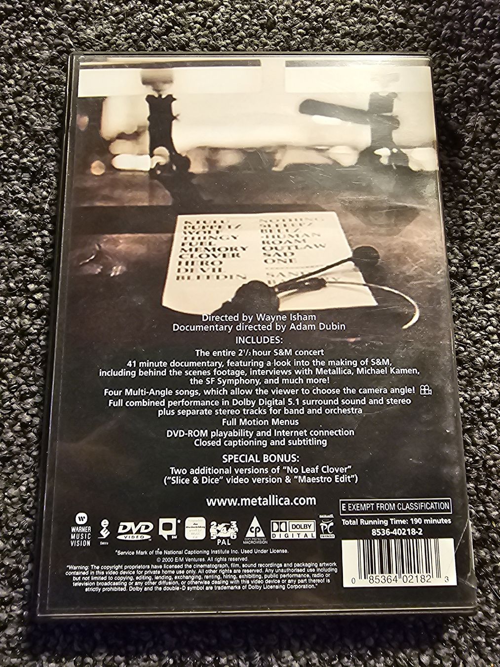 Tutti i DVDs: Metallica S&M (21286) – Usato da Ruswil venduto da jan_bxl5 1