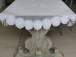 Tischdecke gehäkelt 100% Baumwolle