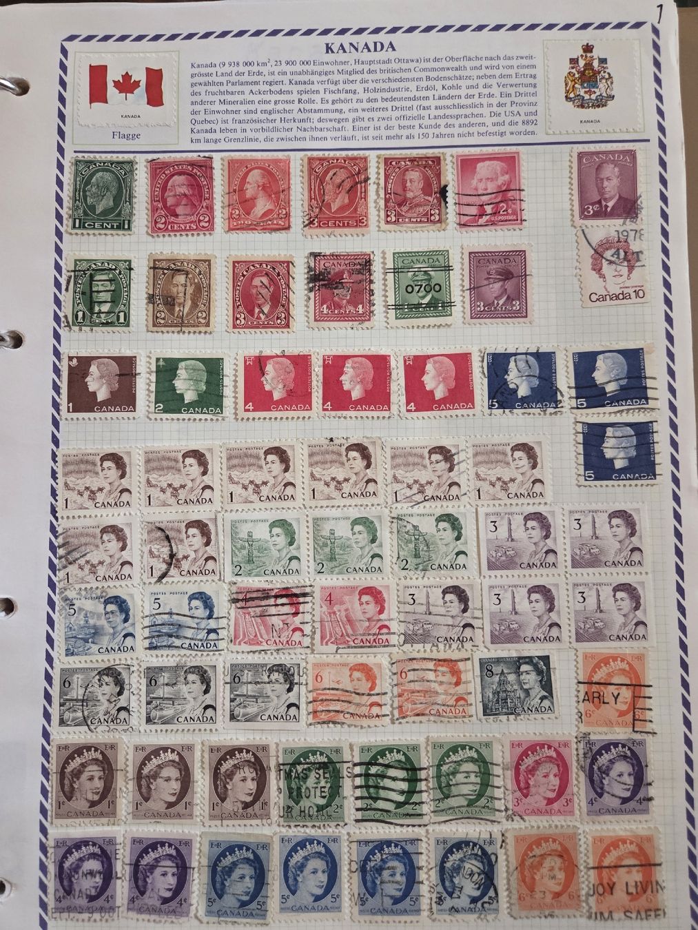 Alle Briefmarken: Briefmarken Canada – Gebraucht aus Riehen von str_2msn