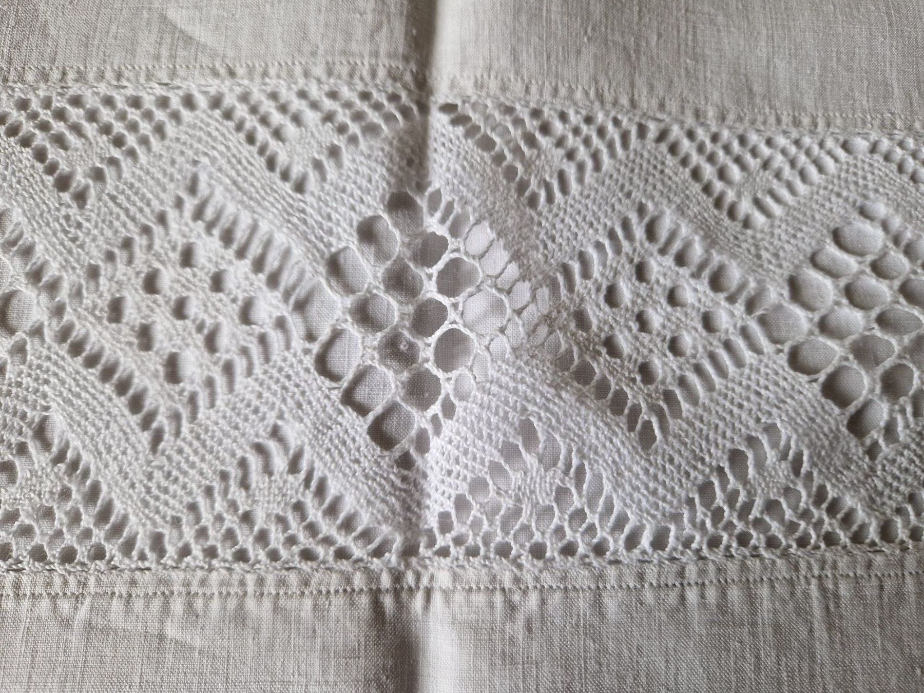 Linge de lit: Leinen Leintuch mit Spitze 220x166cm – D'occasion à Bern par Antikbatik 6