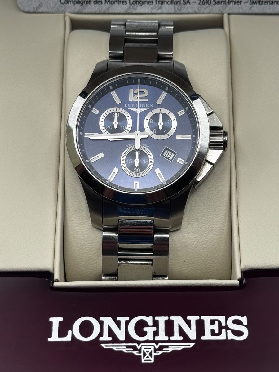 Longines Uhren: Longines Conquest Chronograph L3.379.4 - Box & Papiere – Gebraucht aus Hunzenschwil von MeliT