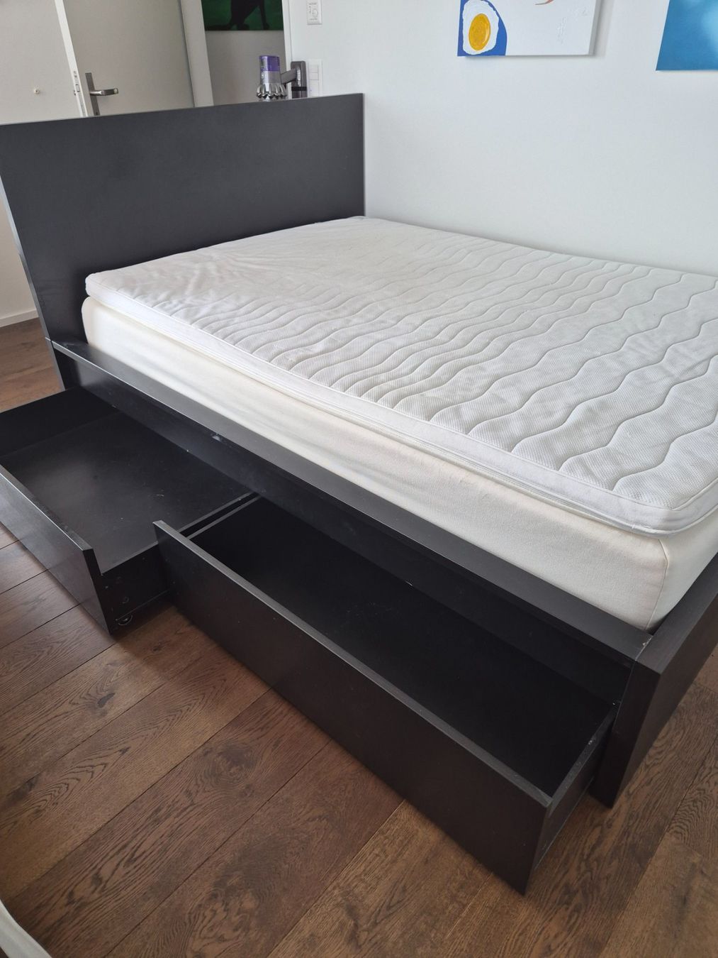 Ikea Letti: IKEA Bett, mit Lattenrost, Matratze und Schubladen – Usato da Langnau am Albis venduto da JoPoGreSi 1