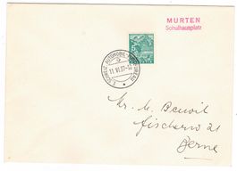 Lettre de Murten BPA A40 pour Bern le 11.VI.37