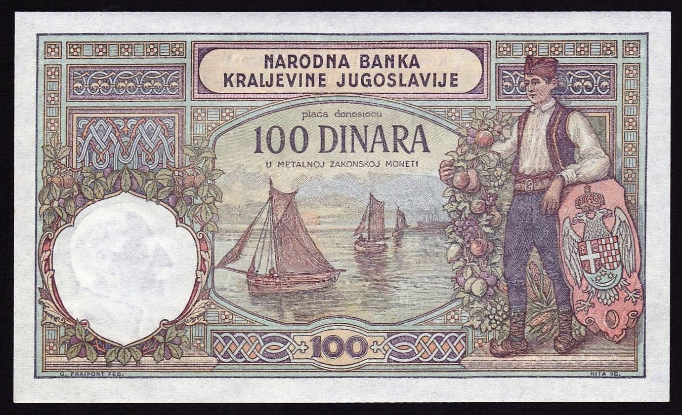 Banconote: 100 Dinar 1929 UNZ – Nuovo (secondo la descrizione) da Flamatt venduto da samowarow 3