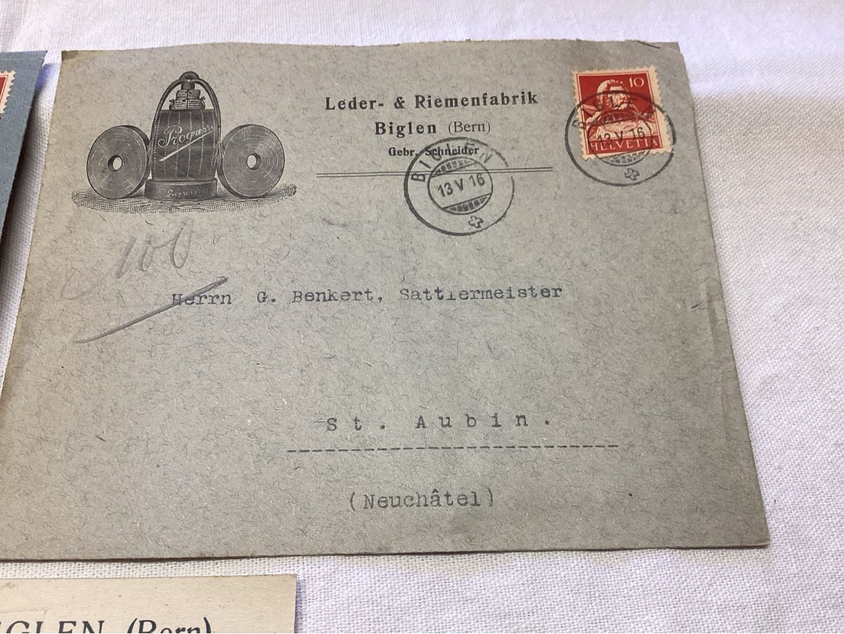 Ansichtskarten: BIGLEN  3 documents commerciaux 1916-1917 – Gebraucht aus Luc (Ayent) von Rebouille 2