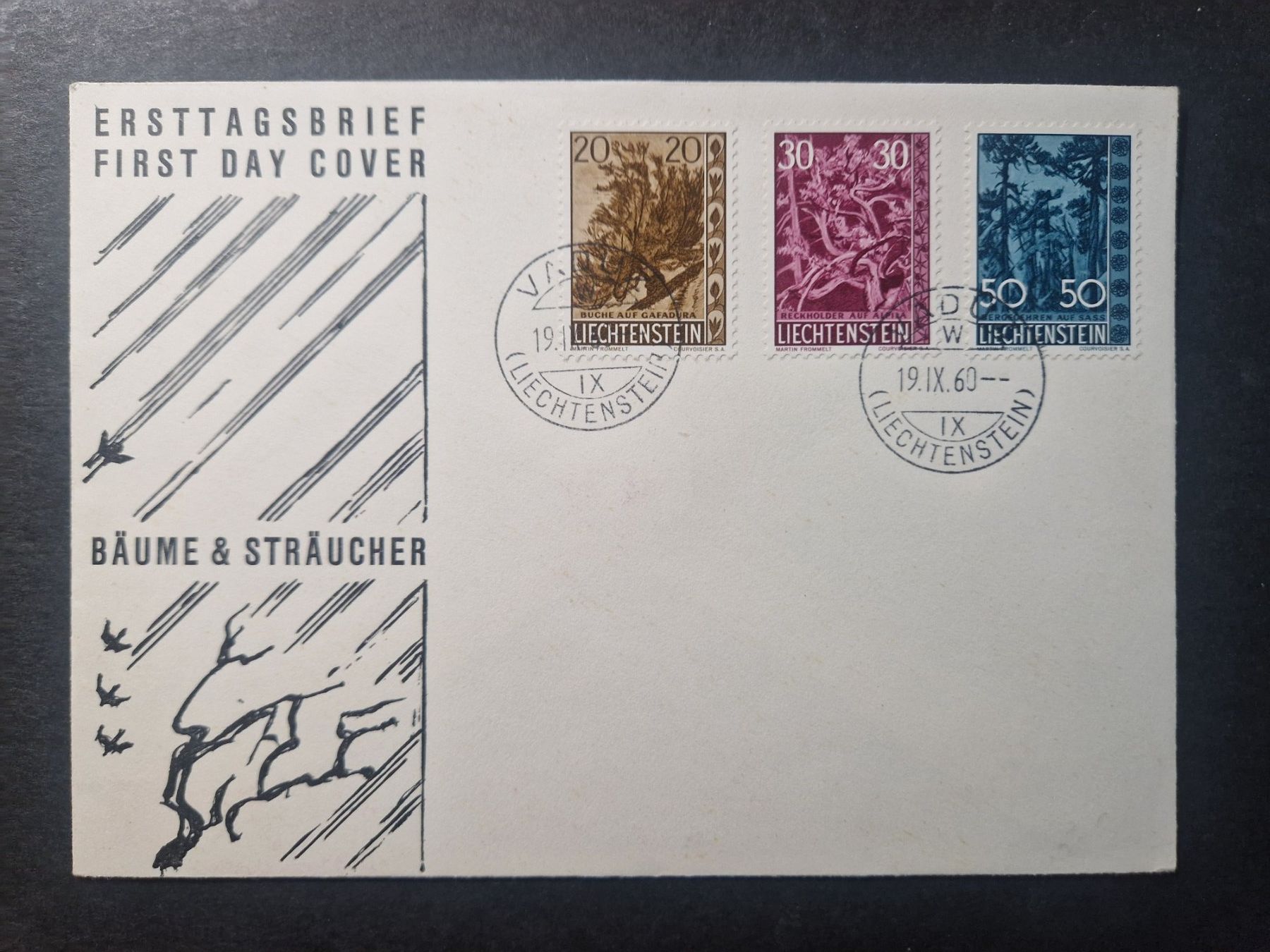 Alle Briefmarken: Liechtenstein  FDC  345 - 347 – Gebraucht aus Bouveret von hckoala