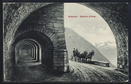 Simplon, Galerie d'hiver, Pferdekutsche