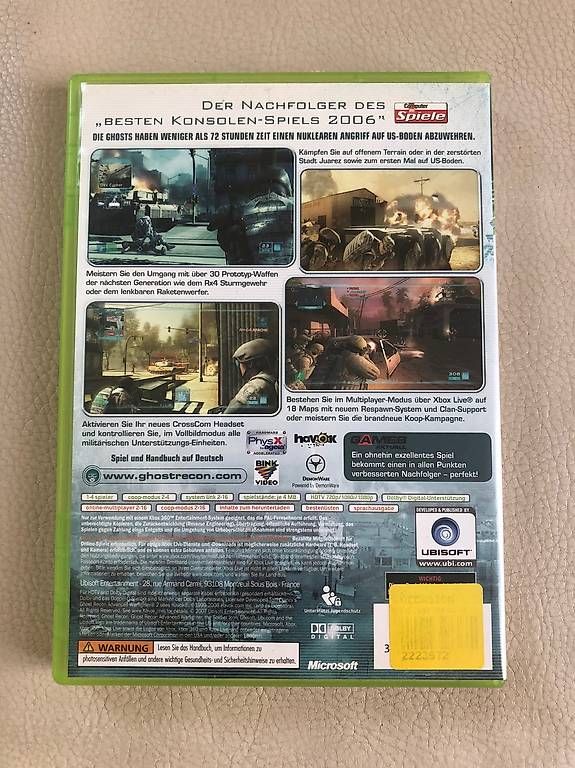 Spiele: Tom Clancys GHOST RECON ADVANCED WARFIGHTER2 XboxOne/Xbox360 – Gebraucht aus Gränichen von adr1an 1