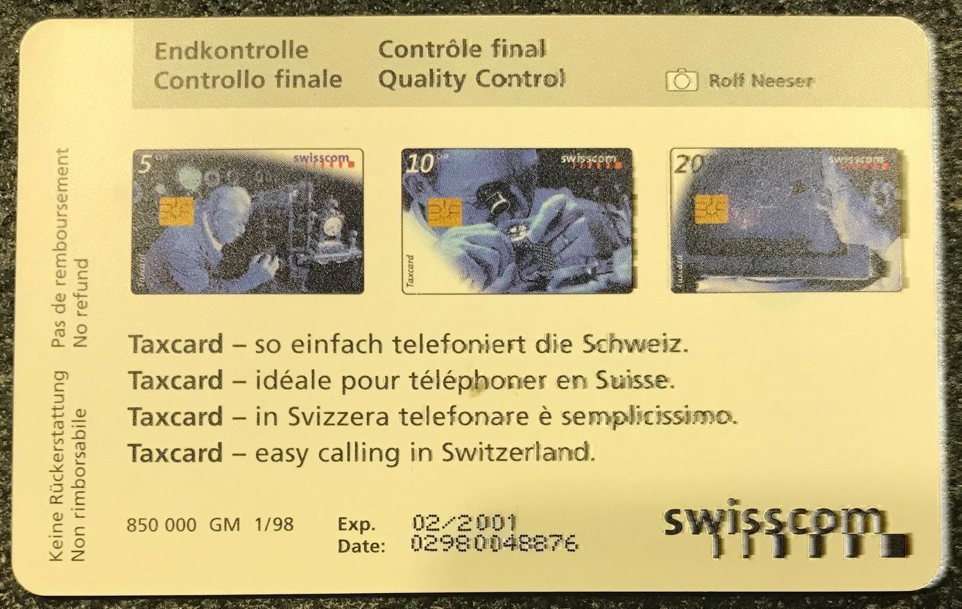 Swisscom Telefon- & Taxkarten: Swisscom Endkontrolle CHF 10 – Neu und originalverpackt aus Rotkreuz von Parcore 1