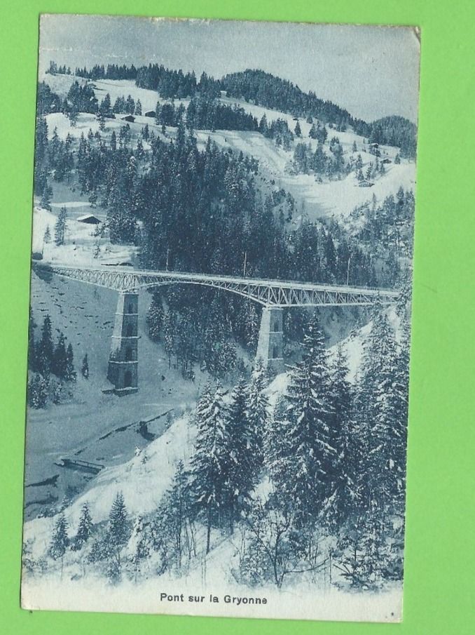 Cartoline postali: Pont sur la Gryonne – Usato da Zürich venduto da t24_de