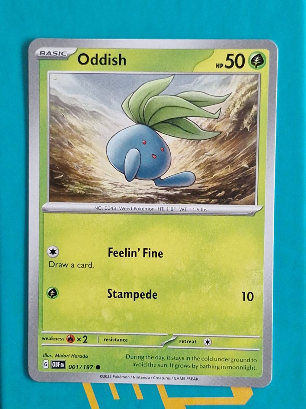 Pokémon Carte collezionabili: Oddish Myrapla - Pokemon Obsidian Flames – Usato da Altstätten SG venduto da GGsGameshop