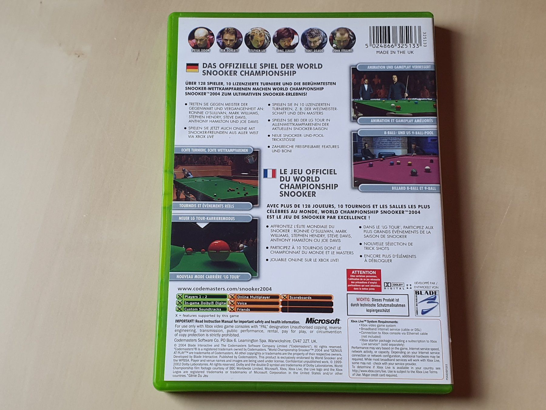Microsoft Giochi: World Championship Snooker 2004 – Usato da Stansstad venduto da collectorsshop 1