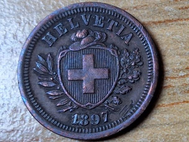 Tutti le monete: 1 Rappen 1897 - sehr schön! – Usato da Münchenstein venduto da purbach1 4