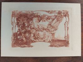 Exlibris Franz von Bayros - Heliogravur
