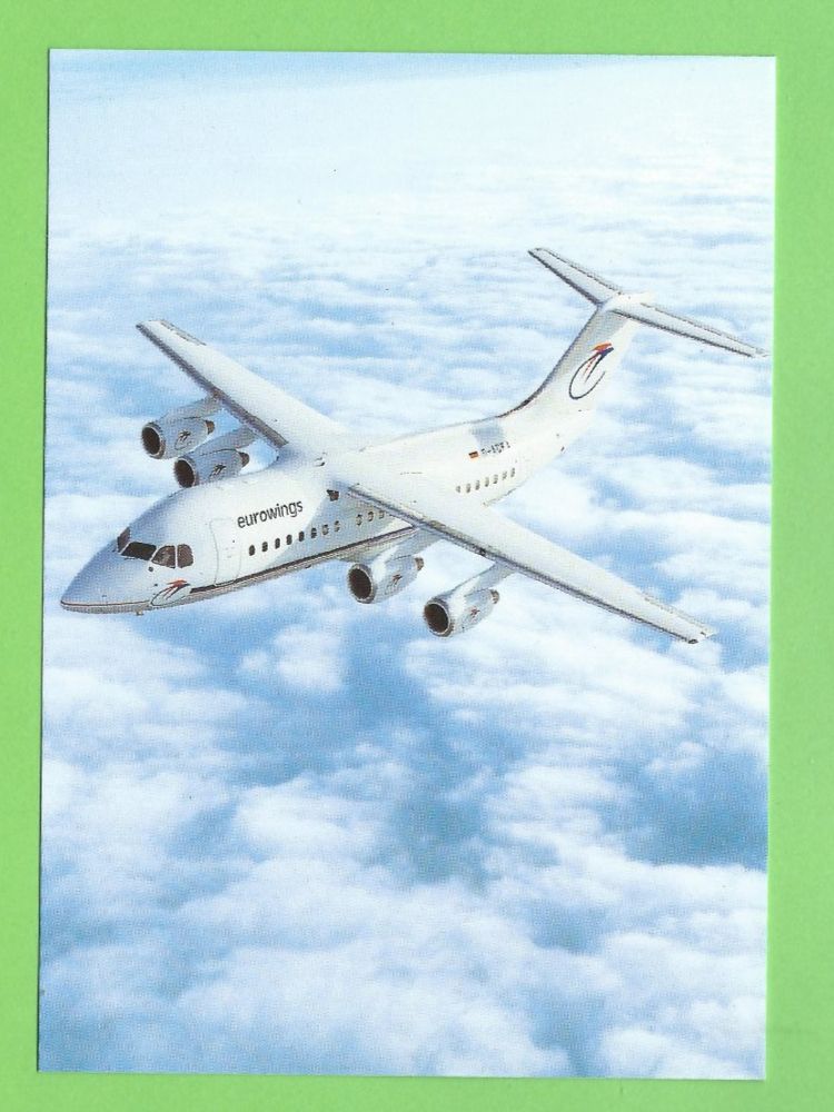 Cartoline postali: Eurowings Postkarte British Aerospace BAe 146-200 – Usato da Zürich venduto da t24_de