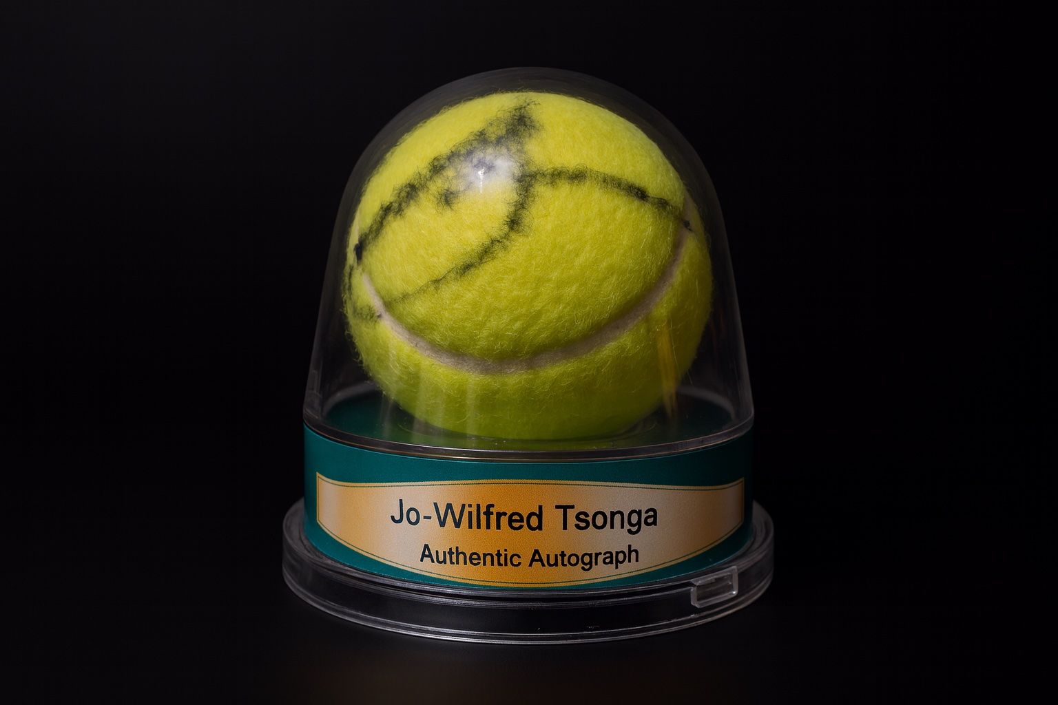 Autografi: Jo-Wilfried Tsonga Autographed Tennis Ball – Nuovo e nell'imballaggio originale da Mendrisio venduto da KingElvis85