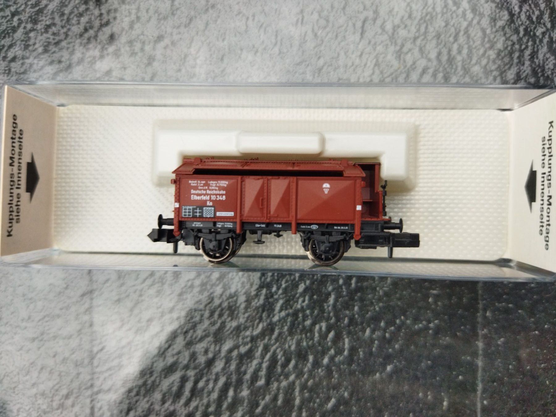 Fleischmann Modelleisenbahnen: Klappdeckelwagen mit Brhs der DRG von Fleischmann N – Neu und originalverpackt aus La Chaux-de-Fonds von Hobbymodell