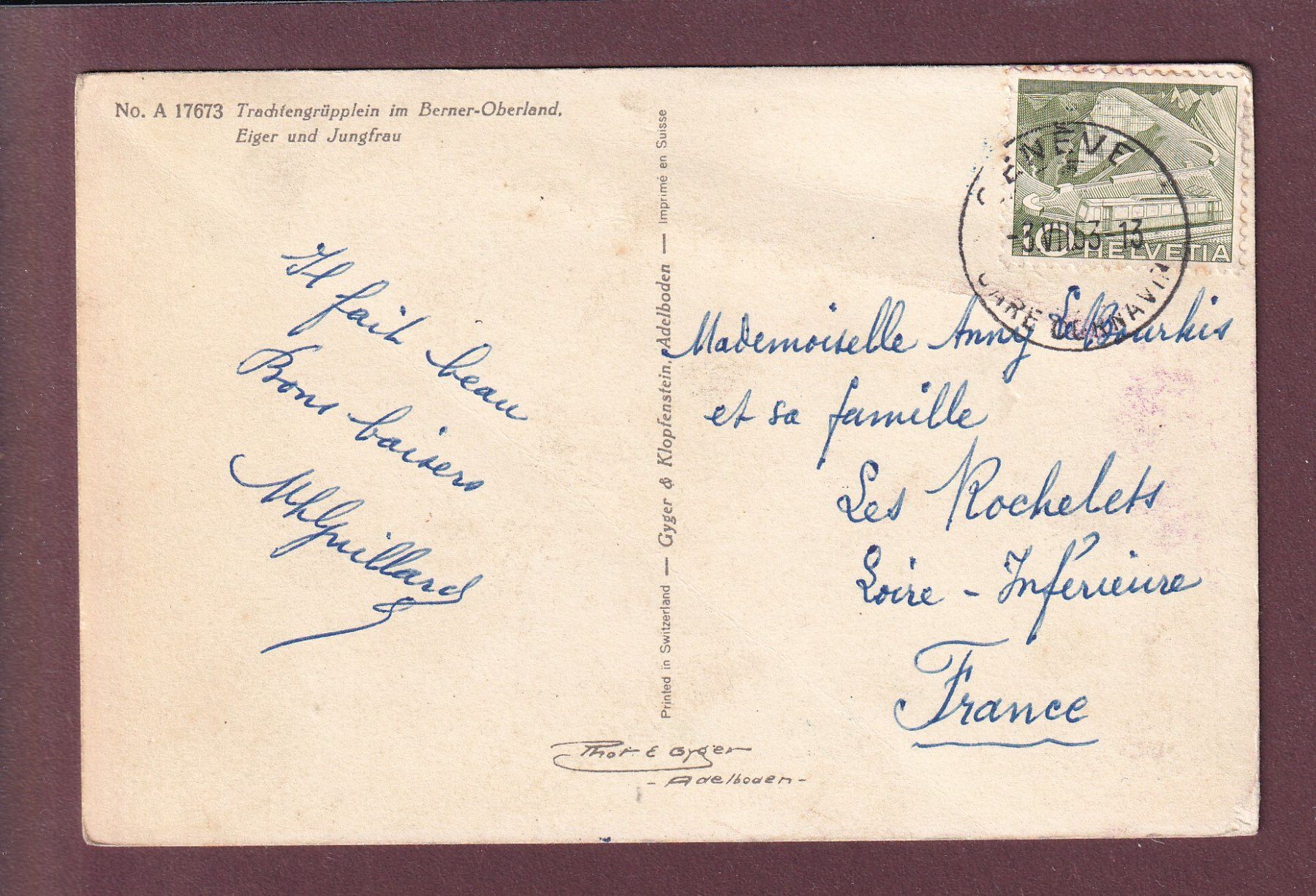 Cartes postales: BERN - Trachten - 1953 – D'occasion à Pully par nicecards 1