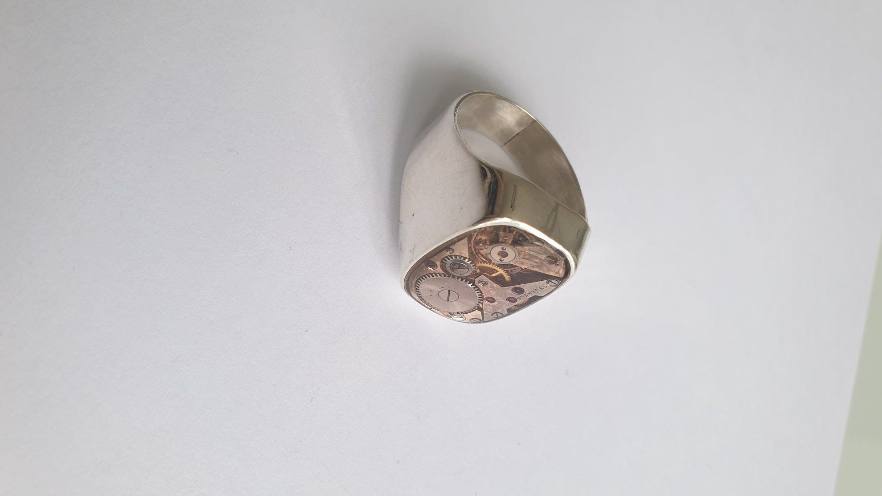 Anelli: Silberring mit mechanischen Uhrwerk hand made – Usato da Wettingen venduto da Hc41 2