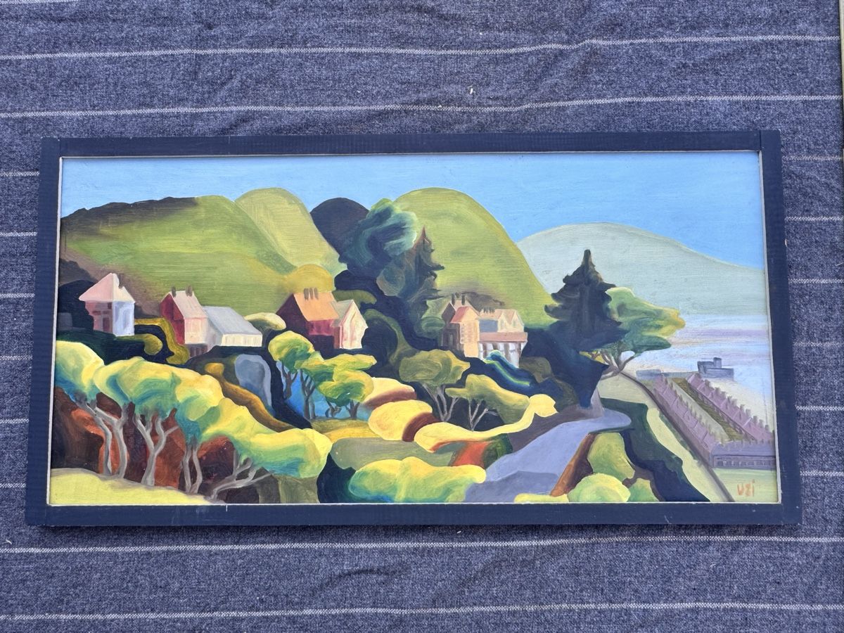Dipinti: Expressionistisches Panorama-Gemälde (1976 fli – Usato da Küttigen venduto da Melisch1000 4