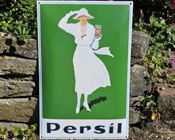 Emailschild PERSIL Weisse Dame