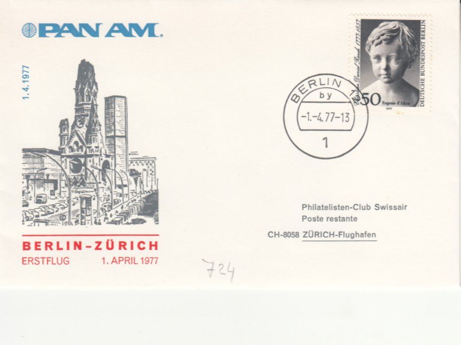 Tutti i francobolli: SLH RF 77.3 a Berlin - Zürich – Usato da Bürglen TG venduto da StampGraf