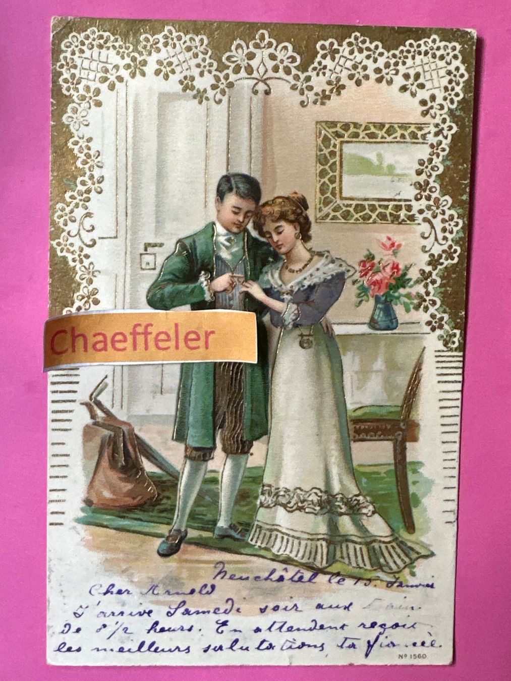 Ansichtskarten: 1903 Postkarte aus Neuchatel – Gebraucht aus Zürich von Chaeffeler
