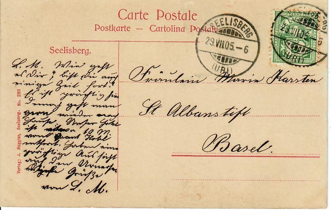Cartoline postali: Seelisberg  1905 – Usato da Hochdorf venduto da Ziegel-16 1