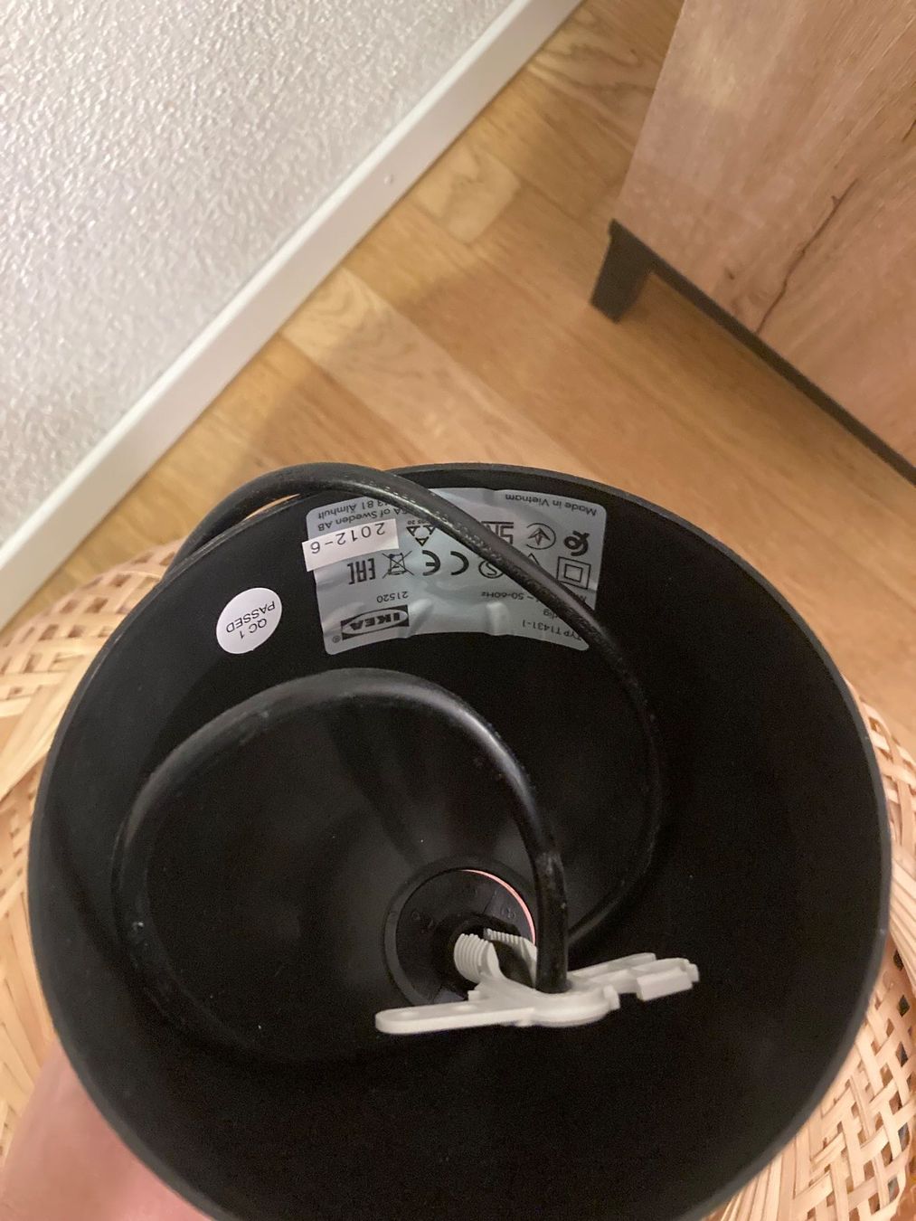 Lampade: Lampe mit gewobenem Lampenschirm – Usato da Zürich venduto da ben_5t7t 1