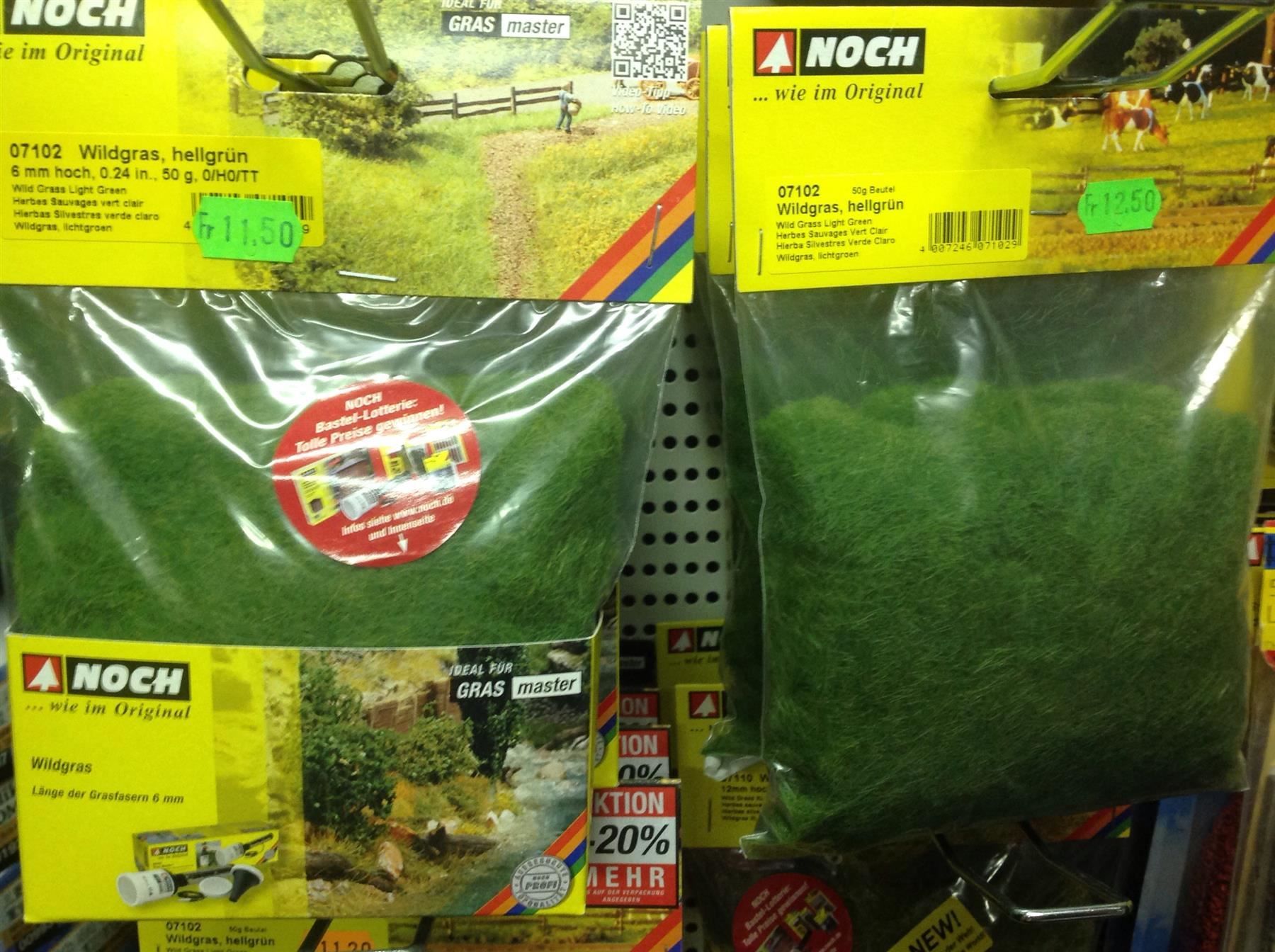 Accessori: Noch 07102 Wildgras hellgrün 6mm 50g – Nuovo e nell'imballaggio originale da Oberurnen venduto da Zueger_Modellbahnen